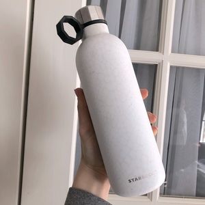 Starbucks White Stainless Steel Bottle